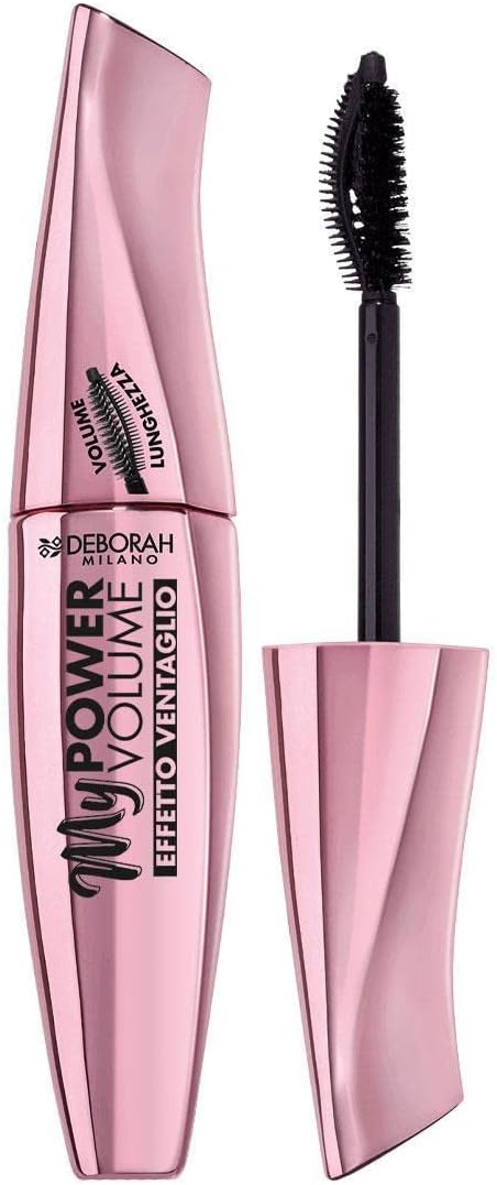 Deborah Milano - Mascara My Power Volume, Ultra-Volumizzante e Allungante per Ciglia Effetto Ventaglio, Dona Elasticità e Forza, Nero, 14 ml