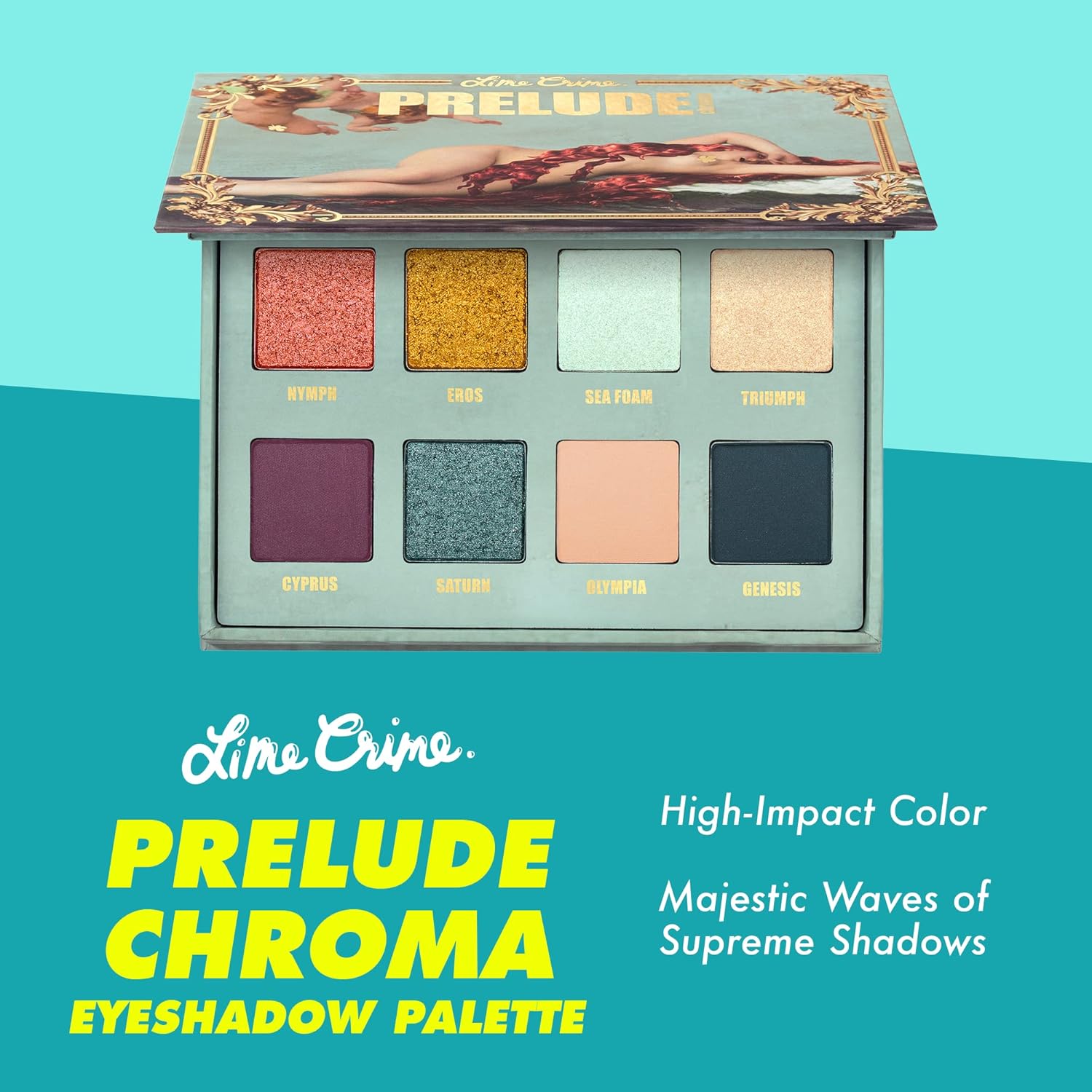 Lime Crime Prelude Chroma - Tavolozza per ombretti, 8 Colori - 20 g