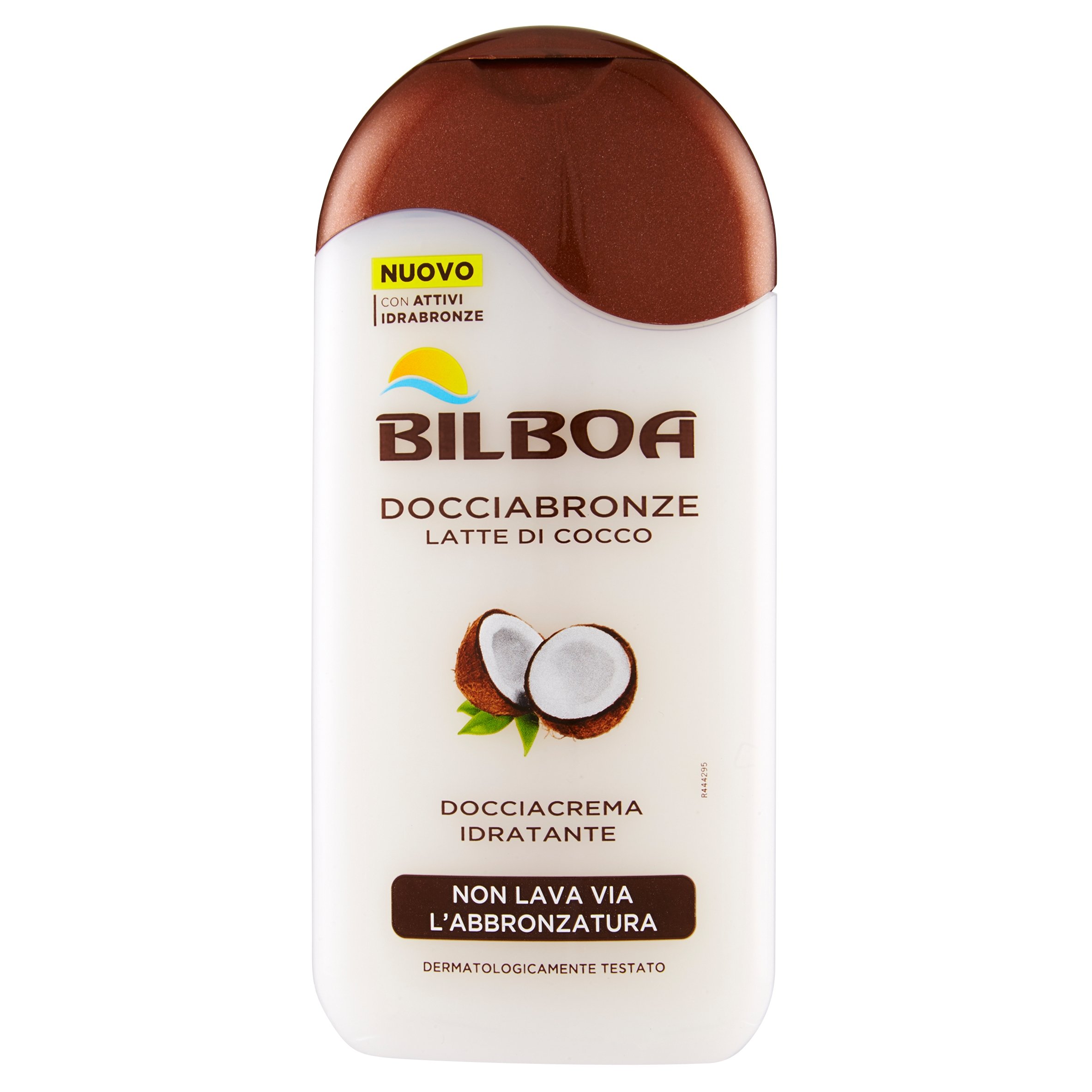 Bilboa Docciabronze Idratante, Doccia Crema con Latte di Cocco per Corpo e Capelli - Idrata la Pelle e Non Toglie l'Abbronzatura, Dermatologicamente Testato, 250 ml
