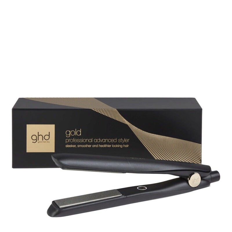 GHD Gold Styler Nero-Piastra Intelligente Ultra-Zone 185°C Lamelle Arrotondate